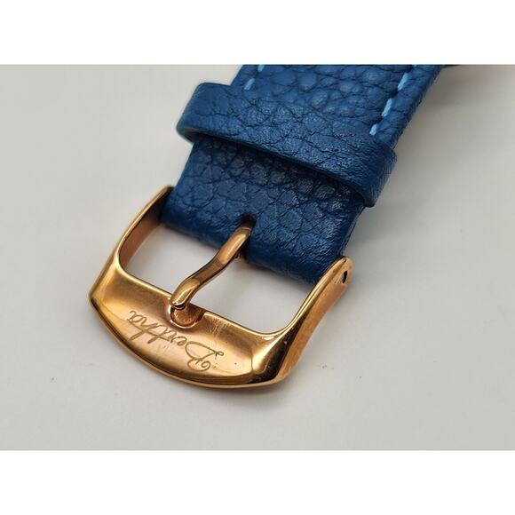 Bertha Quartz Daphne Collection Rose Gold And Blue Leather Watch 38mm - Picture 10 of 11